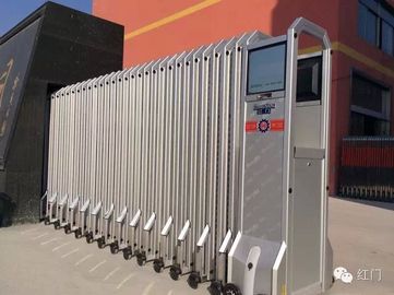 Aluminiumlegierungs-dehnbares elektrisches einziehbares Tor, das mit Maschensieb sich faltet